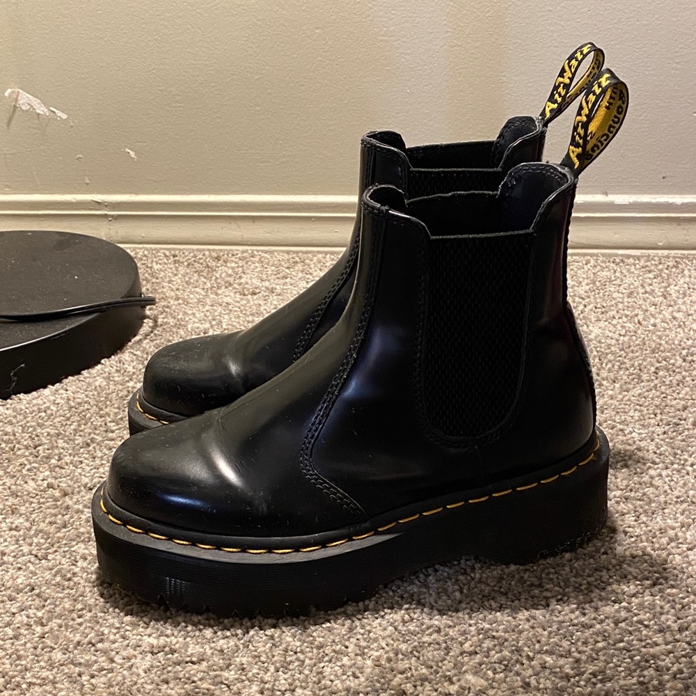Dr. Martens Black Platform Chelsea Boots